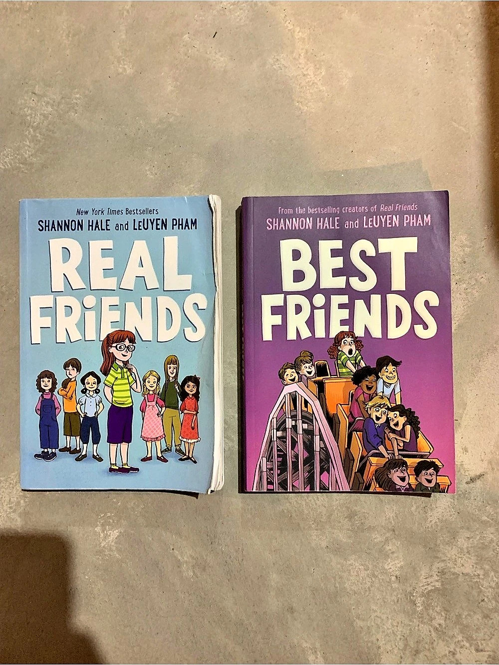 Real Friends and Best Friends Books Set Blue by Shannon Hale and LeUyen. Used